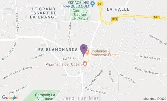 Localisation Crédit Mutuel Agence de Jard sur Mer