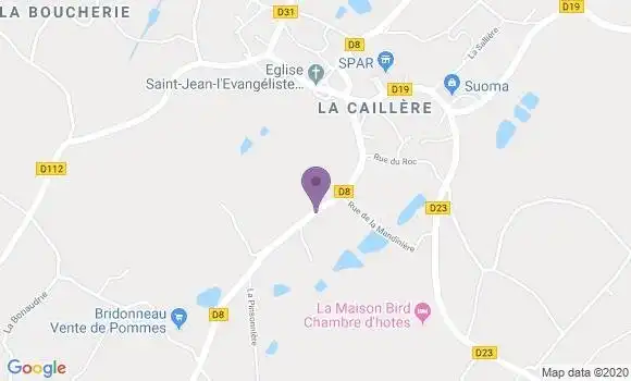 Localisation Crédit Mutuel Agence de La Caillère Saint Hilaire