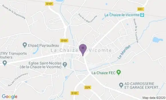 Localisation Crédit Mutuel Agence de La Chaize le Vicomte