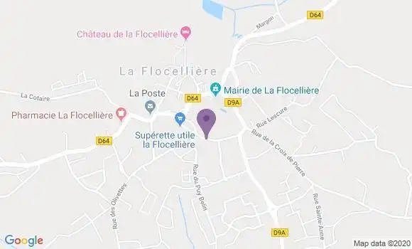 Localisation Crédit Mutuel Agence de La Flocellière