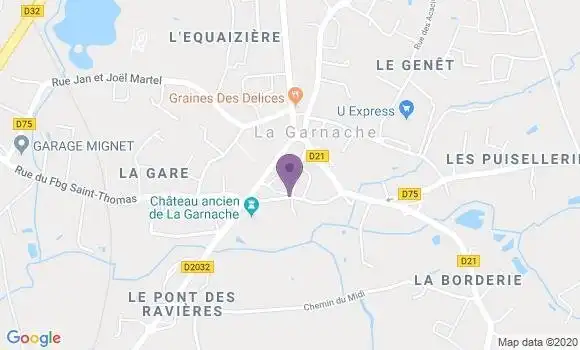Localisation Crédit Mutuel Agence de La Garnache