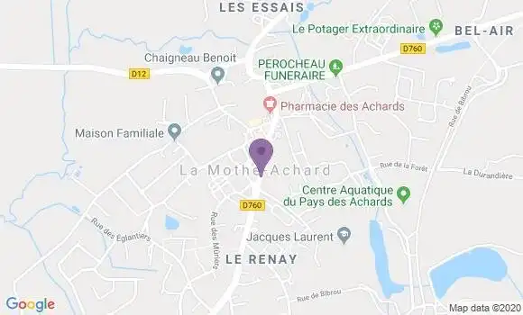 Localisation Crédit Mutuel Agence de La Mothe Achard