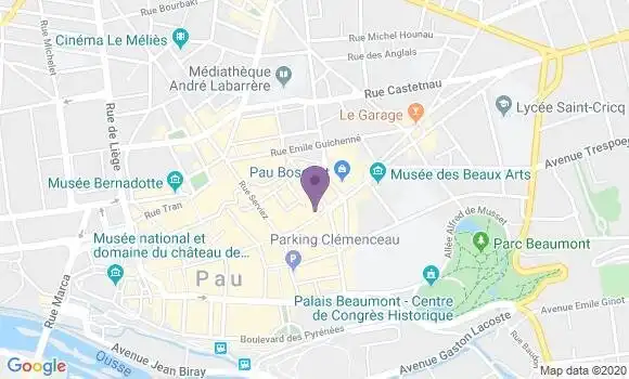 Localisation Société Générale Agence de Pau