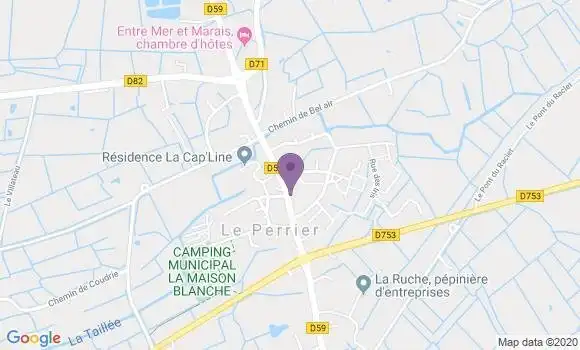 Localisation Crédit Mutuel Agence de Le Perrier