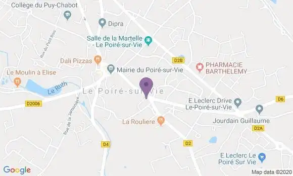 Localisation Crédit Mutuel Agence de Le Poire sur Vie