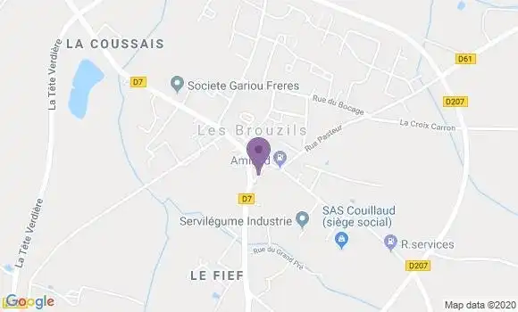 Localisation Crédit Mutuel Agence de Les Brouzils
