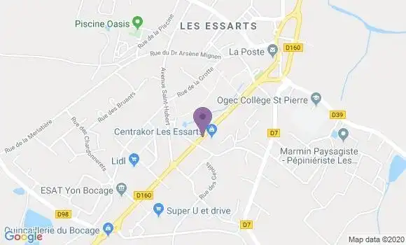 Localisation Crédit Mutuel Agence de Les Essarts