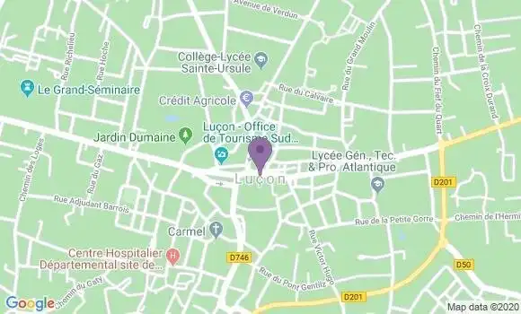 Localisation Crédit Mutuel Agence de Luçon