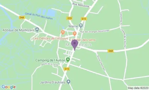 Localisation Crédit Mutuel Agence de Maillezais