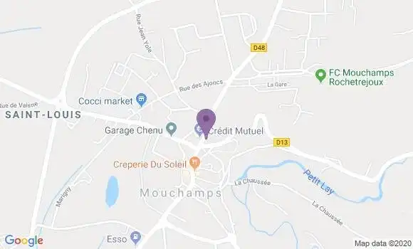 Localisation Crédit Mutuel Agence de Mouchamps