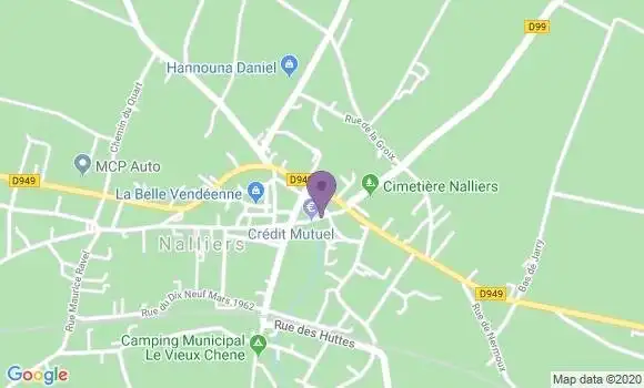 Localisation Crédit Mutuel Agence de Nalliers
