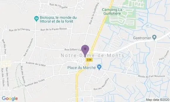 Localisation Crédit Mutuel Agence de Notre Dame de Monts