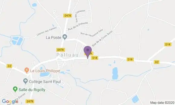 Localisation Crédit Mutuel Agence de Palluau