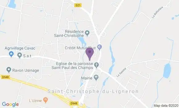 Localisation Crédit Mutuel Agence de Saint Christophe du Ligneron