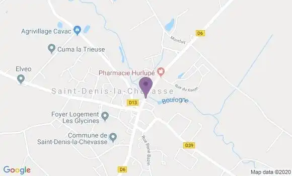 Localisation Crédit Mutuel Agence de Saint Denis la Chevasse
