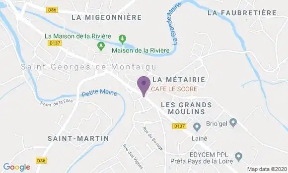 Localisation Crédit Mutuel Agence de Saint Georges de Montaigu