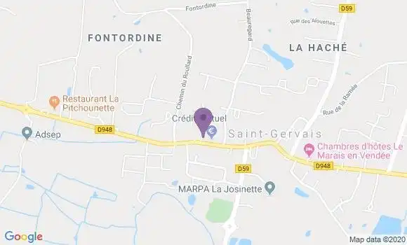 Localisation Crédit Mutuel Agence de Saint Gervais