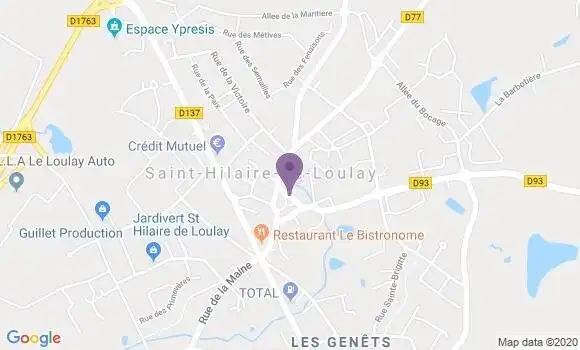 Localisation Crédit Mutuel Agence de Saint Hilaire de Loulay