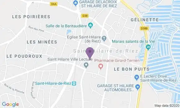Localisation Crédit Mutuel Agence de Saint Hilaire de Riez