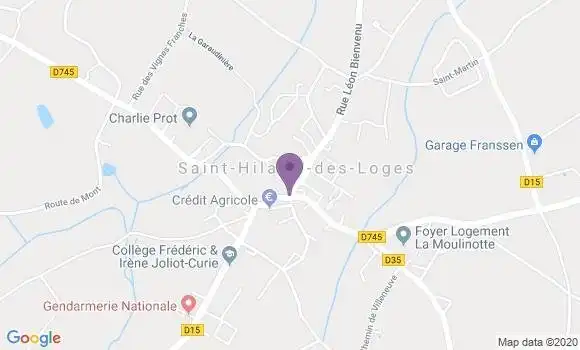 Localisation Crédit Mutuel Agence de Saint Hilaire des Loges