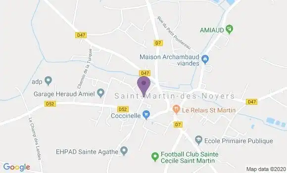 Localisation Crédit Mutuel Agence de Saint Martin des Noyers