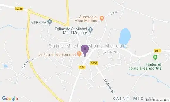 Localisation Crédit Mutuel Agence de Saint Michel Mont Mercure