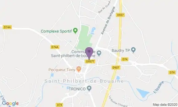 Localisation Crédit Mutuel Agence de Saint Philbert de Bouaine