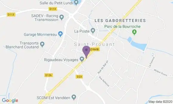 Localisation Crédit Mutuel Agence de Saint Prouant