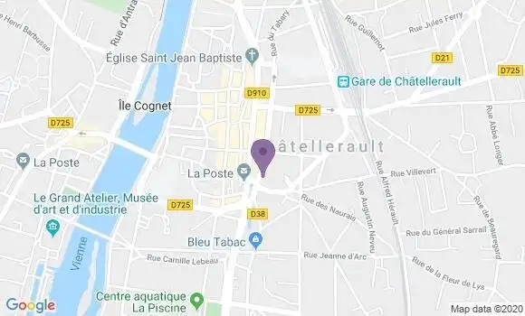 Localisation Crédit Mutuel Agence de Châtellerault