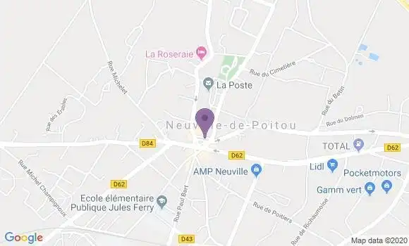 Localisation Crédit Mutuel Agence de Neuville de Poitou