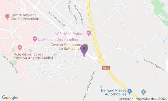 Localisation Crédit Mutuel Agence de Poitiers Enseignants