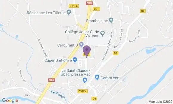Localisation Crédit Mutuel Agence de Vivonne