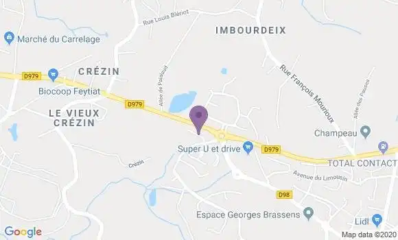 Localisation Crédit Mutuel Agence de Feytiat