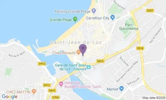 Localisation Société Générale Agence de Saint Jean de Luz