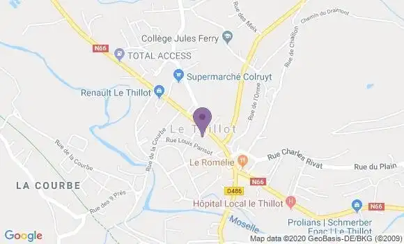 Localisation Crédit Mutuel Agence de Le Thillot