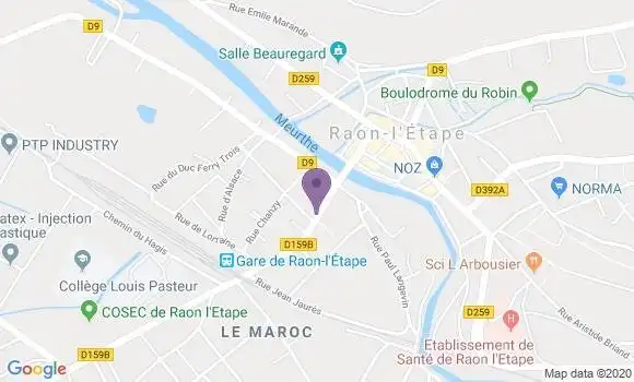 Localisation Crédit Mutuel Agence de Raon l