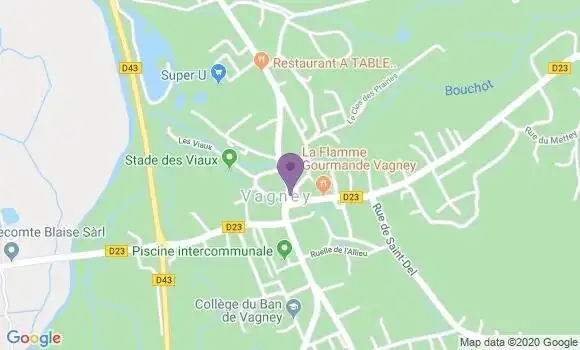 Localisation Crédit Mutuel Agence de Vagney