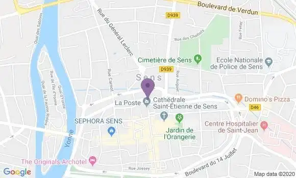 Localisation Crédit Mutuel Agence de Sens