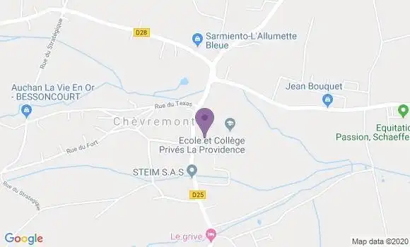 Localisation Crédit Mutuel Agence de Chevremont