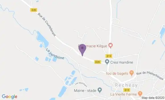 Localisation Crédit Mutuel Agence de Rechesy