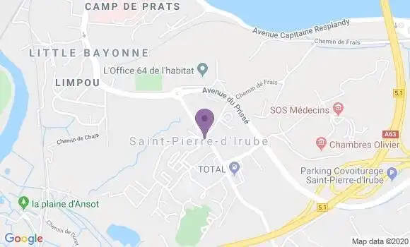 Localisation Société Générale Agence de Saint Pierre d