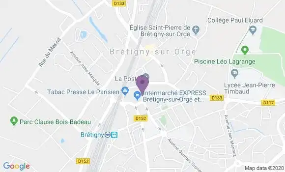 Localisation Crédit Mutuel Agence de Brétigny sur Orge