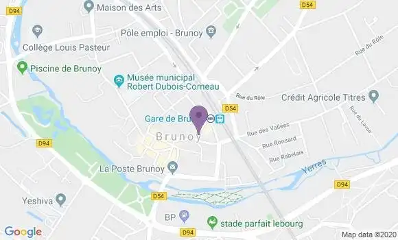 Localisation Crédit Mutuel Agence de Brunoy