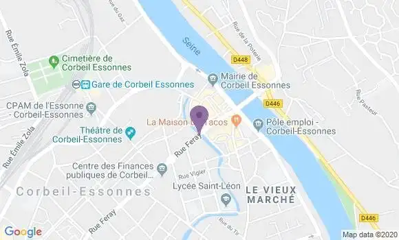 Localisation Crédit Mutuel Agence de Corbeil Essonnes