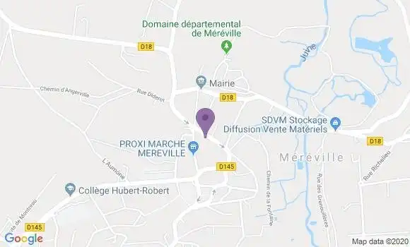Localisation Crédit Mutuel Agence de Méréville
