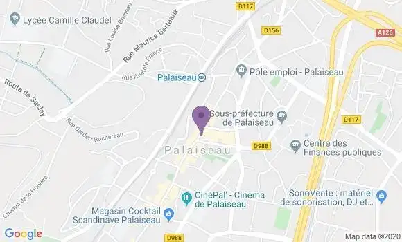 Localisation Crédit Mutuel Agence de Palaiseau