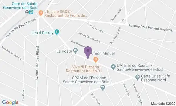 Localisation Crédit Mutuel Agence de Sainte Geneviève des Bois