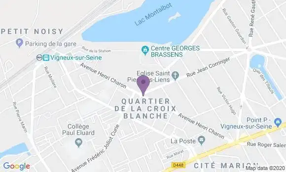 Localisation Crédit Mutuel Agence de Vigneux Val de Seine