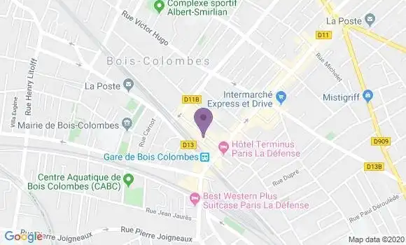 Localisation Crédit Mutuel Agence de Bois Colombes