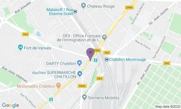 Localisation Crédit Mutuel Agence de Châtillon